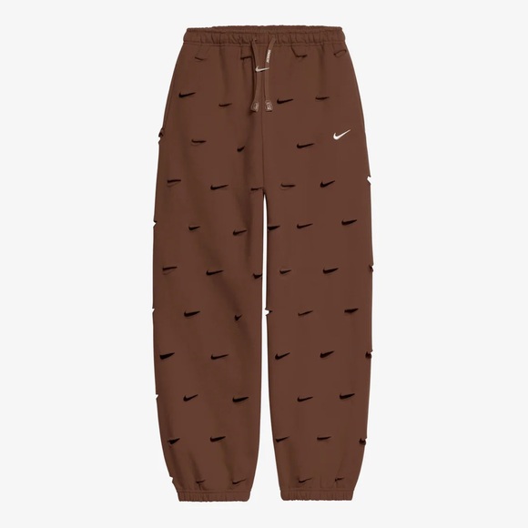 Nike Other - Nike Brown Sweatpants with Black Swoosh Pattern